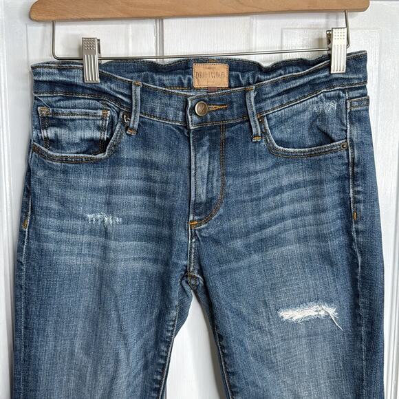 Driftwood Audrey Classic Fit Distressed Denim 31” Jeans W1623 Sz 27 - Picture 2 of 9